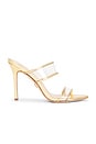 view 1 of 5 Asha 95 Piping Sandal in Clear & Pale Gold