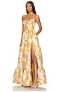 view 2 of 3 Lucetta Gown in Gold Baroque Floral