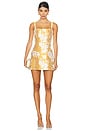 view 1 of 3 Kimmy Mini Dress in Gold Baroque Floral