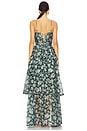 view 3 of 3 Caterina Dress in Emerald Peony Print