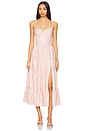 view 1 of 4 Lorenza Midi Dress in Light Pink Tapestry Rose
