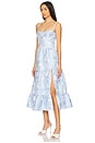 view 3 of 5 Lorenza Midi Dress in Chambray Blue Baroque