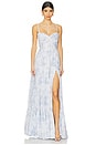 view 1 of 4 Gwen Gown in Blue Tapestry Rose