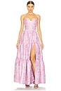view 1 of 5 Vivian Dress in Orchid Baroque Floral