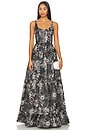 view 1 of 3 Avery Gown in Black Lilibet Brocade