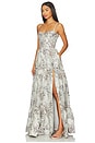 view 2 of 4 Lucetta Gown in Stone Lilibet Brocade