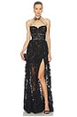 view 1 of 4 Eloise Gown in Black Chantilly Lace