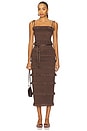view 1 of 3 Lily Midi Dress in Chocolate