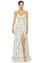 view 1 of 3 Carmen Dress in Blue Watercolor Floral