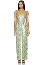 view 1 of 5 Cheryl Dress in Peridot Cheverny Brocade