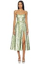 view 1 of 4 Vanessa Dress in Peridot Cheverny Brocade