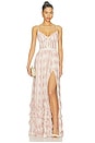 view 2 of 4 Carmen Maxi Dress in Strawberry Victorian Stripe