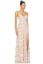 view 3 of 4 Carmen Maxi Dress in Strawberry Victorian Stripe
