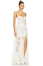 view 3 of 5 Eloise Maxi Dress in White Chantilly Lace