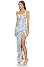 view 2 of 3 Cassia Dress in Large Blue Toile