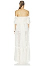 view 4 of 4 VESTIDO LARGO LEON in Eggshell Fuzzy Lace