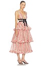 view 2 of 4 VESTIDO VALENCIA  in Red Floral Stripe
