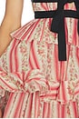 view 5 of 4 VESTIDO VALENCIA  in Red Floral Stripe