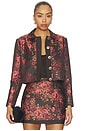 view 1 of 6 Archie Jacket in Dark Rose Brocade