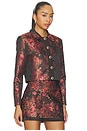 view 4 of 6 Archie Jacket in Dark Rose Brocade