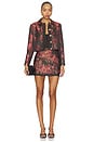 view 6 of 6 Archie Jacket in Dark Rose Brocade