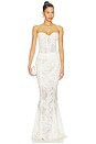 view 5 of 6 Athena Skirt in White Chantilly Lace