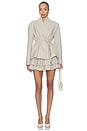 view 6 of 6 Margaux Skirt in Light Grey Wool