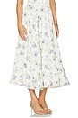 view 2 of 6 Carrie Skirt in Blue Watercolor Floral