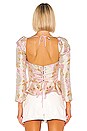 view 3 of 5 Georgiana Blouse in Light Pink Baroque Floral