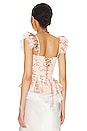 view 3 of 4 Sorrento Bustier Top in Peach Tapestry