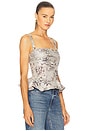 view 2 of 4 Effie Top in Stone Lilibet Brocade