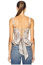 view 3 of 4 Effie Top in Stone Lilibet Brocade