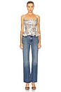 view 4 of 4 Effie Top in Stone Lilibet Brocade