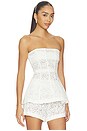 view 2 of 6 Rebecca Top in White Rose Lace