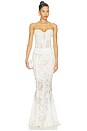 view 4 of 4 Athena Top in White Chantilly Lace