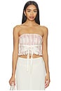 view 1 of 5 BUSTIER SADIE in Strawberry Victorian Stripe
