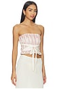 view 2 of 5 BUSTIER SADIE in Strawberry Victorian Stripe