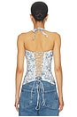 view 3 of 4 Carrie Top in Blue Toile