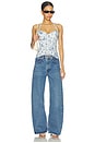 view 4 of 4 Carrie Top in Blue Toile