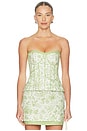 view 1 of 5 Harley Top in Grass Green Toile