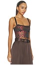 view 2 of 5 Rumi Top in Dark Rose Brocade