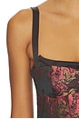 view 6 of 5 Rumi Top in Dark Rose Brocade