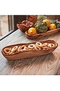 view 3 of 6 Olivewood Boat Shaped Bowl in Brown