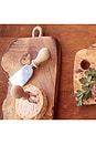 view 4 of 6 Olivewood Charcuterie Board With Rope Handle in Brown