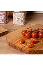 view 5 of 6 Olivewood Charcuterie Board With Rope Handle in Brown
