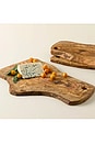view 5 of 6 Olivewood Charcuterie Board With Hole Handle in Brown