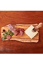 view 6 of 6 Olivewood Charcuterie Board With Hole Handle in Brown