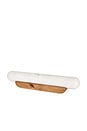view 1 of 6 SUPORTE E ROLO DE MASSA DE MÁRMORE MARBLE ROLLING PIN & STAND in White & Brown