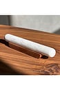 view 4 of 6 SUPORTE E ROLO DE MASSA DE MÁRMORE MARBLE ROLLING PIN & STAND in White & Brown