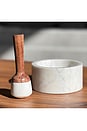 view 4 of 6 ALMOFARIZ E PILÃO MARBLE MORTAR & PESTLE in White & Brown